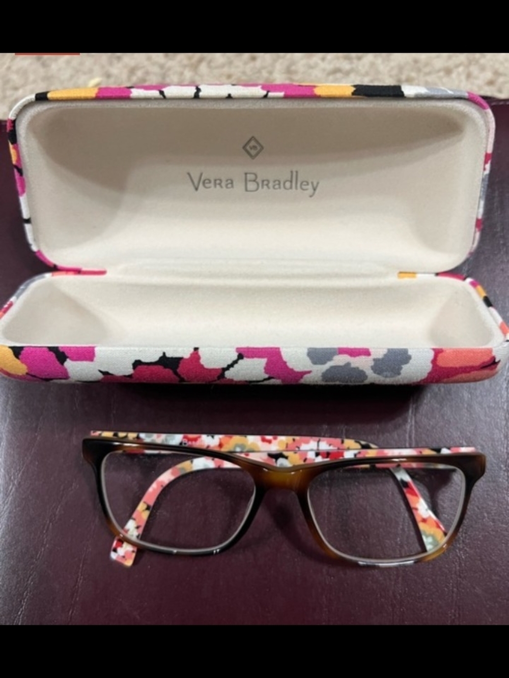 Vera Bradley Floral Print Eyeglasses with Matching Case - Pink Multi